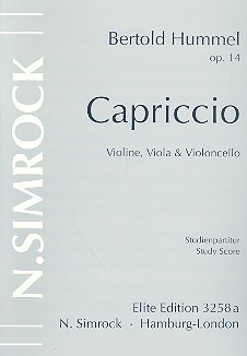 Capriccio op.14 fr Violine, Viola und Violoncello Studienpartitur