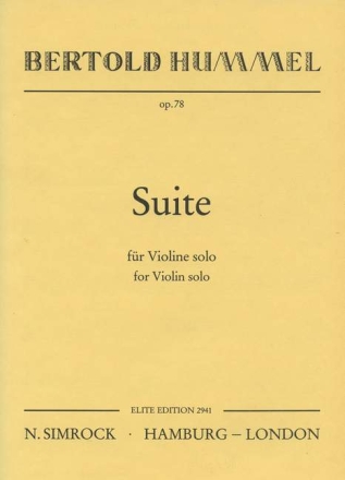 Suite op. 78 fr Violine