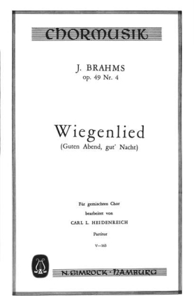 Wiegenlied op.49,4 fr gem Chor (SATB) Chorpartitur