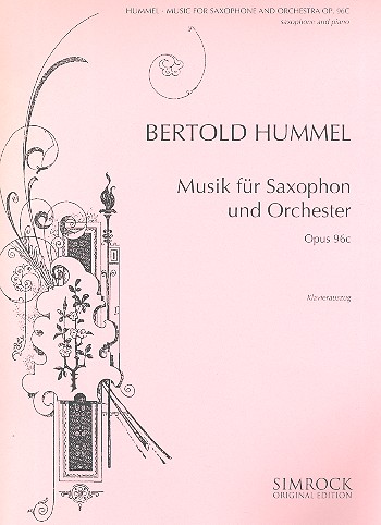 Musik op.96c fr Saxophon in Es und Orchester fr Saxophon und Klavier