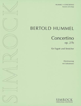 EE5380 Concertino op.27b fr Fagott und Streicher fr Fagott und Klavier