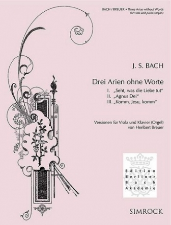 3 Arien ohne Worte fr Viola und Klavier (Orgel)