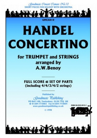 Handel G.F. Concertino For Trumpet Pack String Orchestra