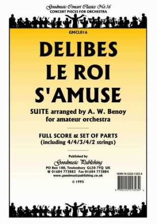 Delibes Suite Le Roi S'Amuse (Benoy) Pack Orchestra