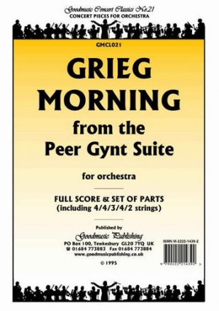 Grieg Edvard Morning From Peer Gynt Pack Orchestra