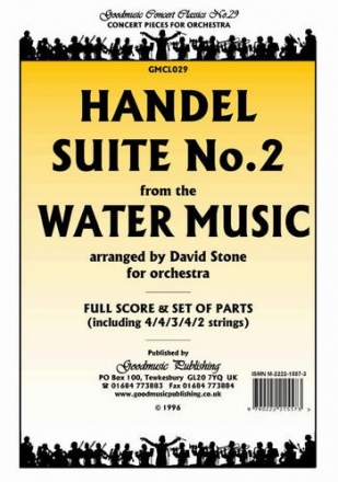 Suite No.2 from the Water Music for orchestra score and parts