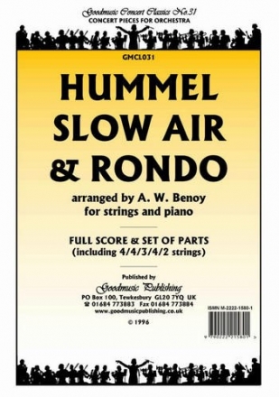 Hummel Slow Air And Rondo (Benoy) Pack String Orchestra