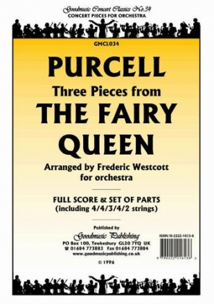 Purcell Henry Fairy Queen (3 Pieces) Pack Orchestra