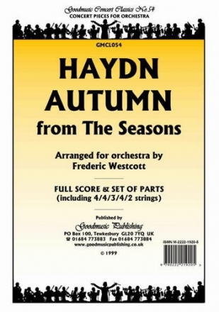 Haydn J Autumn From The Seasons Pack Orchestra