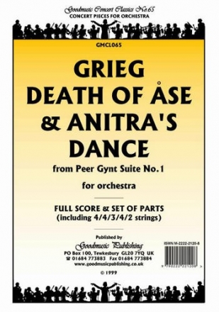 Grieg Edvard Death Of Ase & Anitra'S Dance Pack String Orchestra