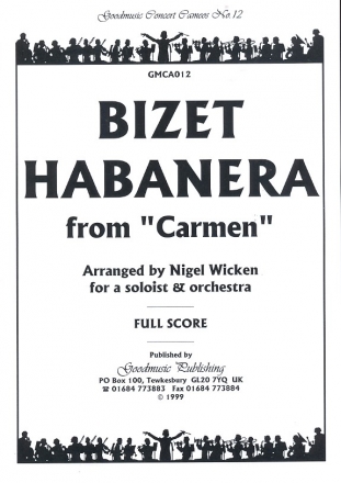 Habanera from Carmen for solo instrument (voice) and orchestra score