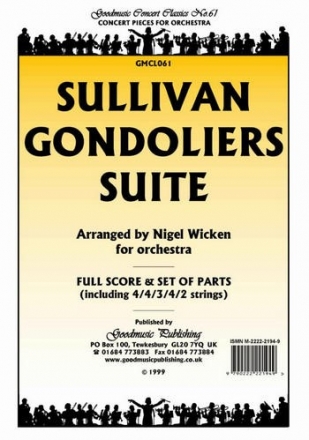 Sullivan Arthur Gondoliers Suite (Wicken) Pack Orchestra