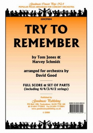 Schmidt Try To Remember (Arr.Good) Pack Orchestra