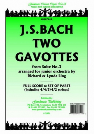 Bach JS Two Gavottes Suite 3 (Ling) Pack Orchestra