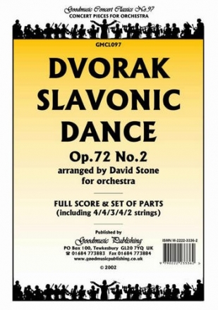 Dvorak Slavonic Dance Op.72/2 (Stone) Pack Orchestra