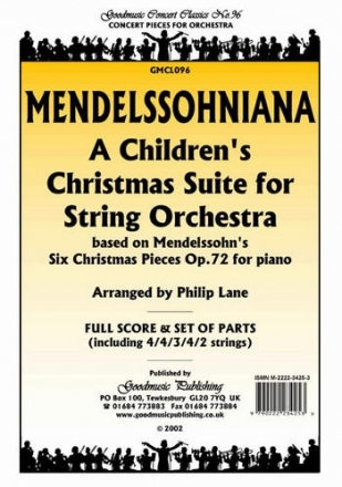 Mendelssohn Mendelssohniana (Arr.Lane) Pack String Orchestra