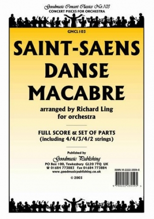 Danse Macabre for orchestra full score and set of parts