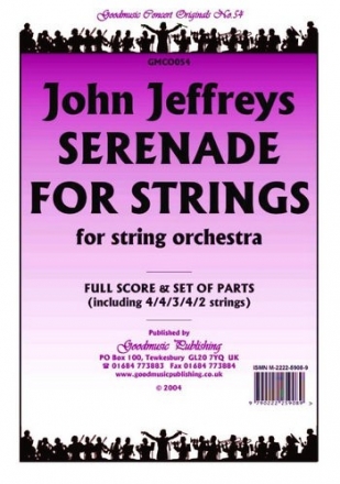 Jeffreys John Serenade For Strings Pack String Orchestra