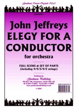 Jeffreys John Elegy For A Conductor Pack Orchestra