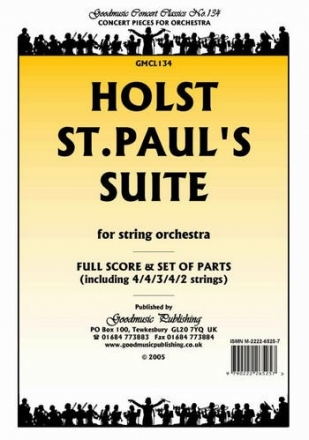 St.Paul's Suite for string orchestra full score and set of parts (4/4/3/4/2)