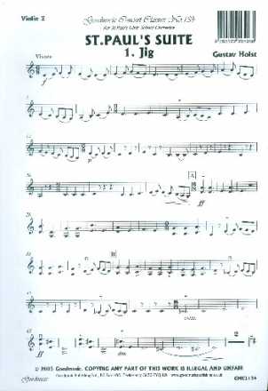 St. Paul's Suite for orchestra violin 2