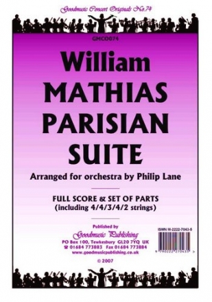 Mathias William Parisian Suite (Arr.Lane) Pack Orchestra