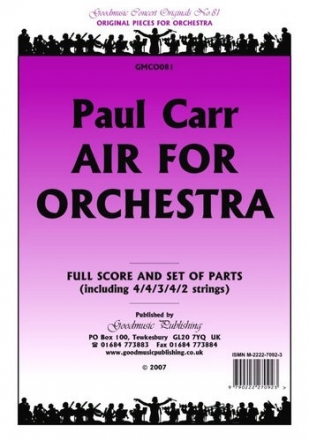 Carr Paul Air For Orchestra Pack Orchestra