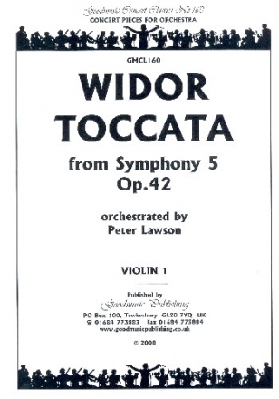 Toccata from Symphony no.5 op.42 for orchestra violin 1