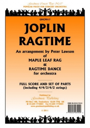 Joplin Joplin Ragtime Arr Lawson Pack Orchestra