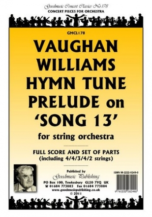 Vaughan Williams Hymn Tune Prelude Song 13 Pack String Orchestra