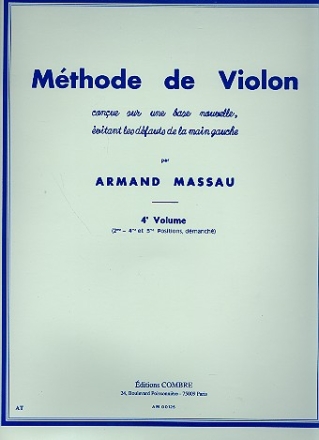 Mthode de violon vol.4 2me, 4me et 5me positions, dmanch