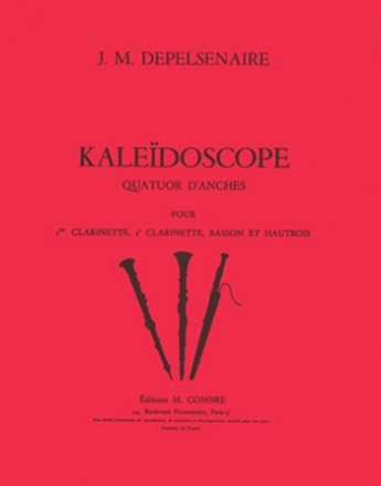 DEPELSENAIRE Jean-Marie Kalidoscope 2 clarinettes, hautbois et basson Partition