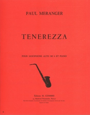 MERANGER Paul Tenerezza saxophone et piano Partition