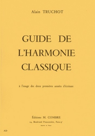 TRUCHOT Alain Guide de l'harmonie classique harmonie Partition