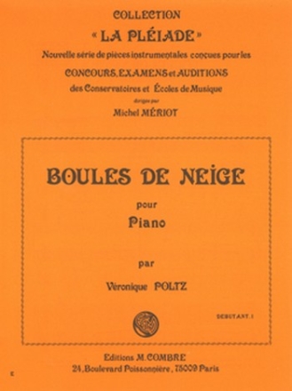 POLTZ Vronique Boules de neige piano Partition