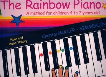 The Rainbow Piano for piano (with coloured stickers)