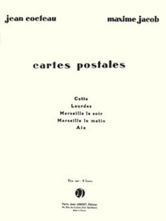 JACOB Maxime Cartes postales voix et piano Partition