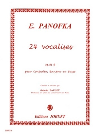 24 vocalises vol.2 op.81b pour contralto, baryton ou basse et piano