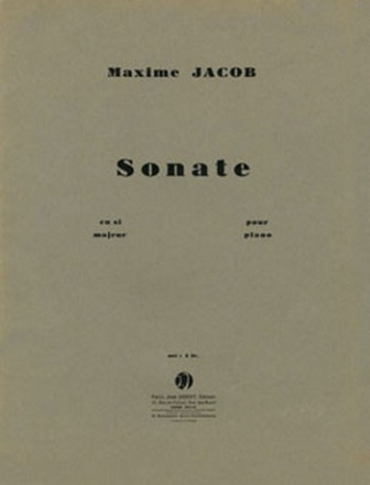 JACOB Maxime Sonate en si majeur piano Partition