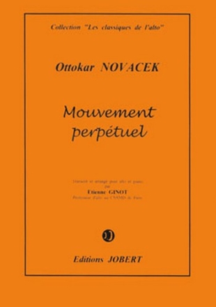 NOVACEK Ottokar Mouvement perptuel alto et piano Partition