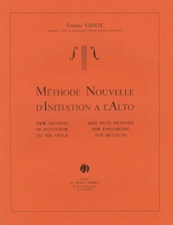 GINOT Etienne Mthode nouvelle d'initiation  l'alto alto Partition