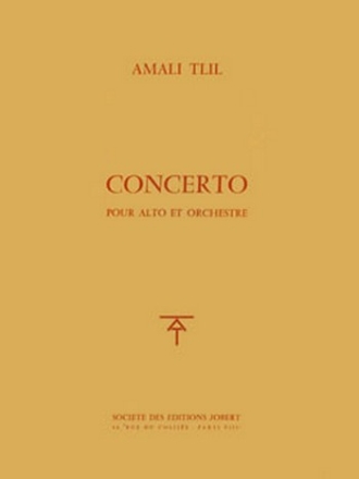 TLIL Amali Concerto pour alto alto et orchestre Partition