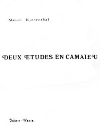 ROSENTHAL Manuel Etudes en Camaeu (2) orchestre  cordes et timbales Partition