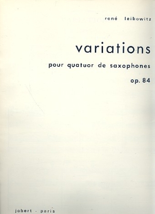 Variations op.84 pour 4 saxophones (SATBar)