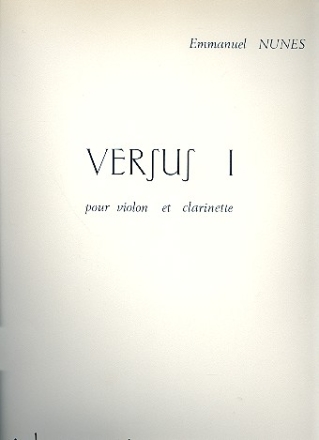 Versus no.1 pour clarinette et violon partition