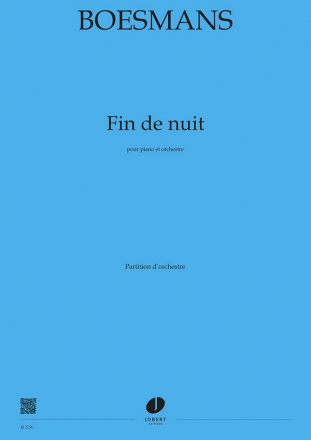 Philippe Boesmans, Fin de Nuit Piano et orchestre Partition