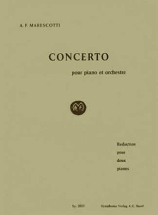 MARESCOTTI Andr-Franois Concerto pour piano 2 pianos Partition