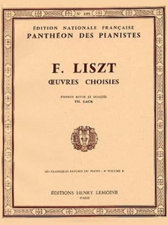 LISZT Franz Classiques favoris Vol.9B piano Partition