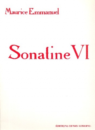 Sonatine no.6 pour piano