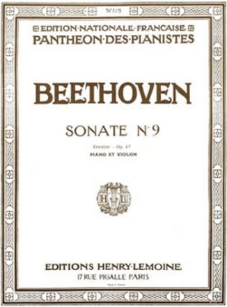 BEETHOVEN Ludwig van Sonate n9 Kreutzer violon et piano Partition